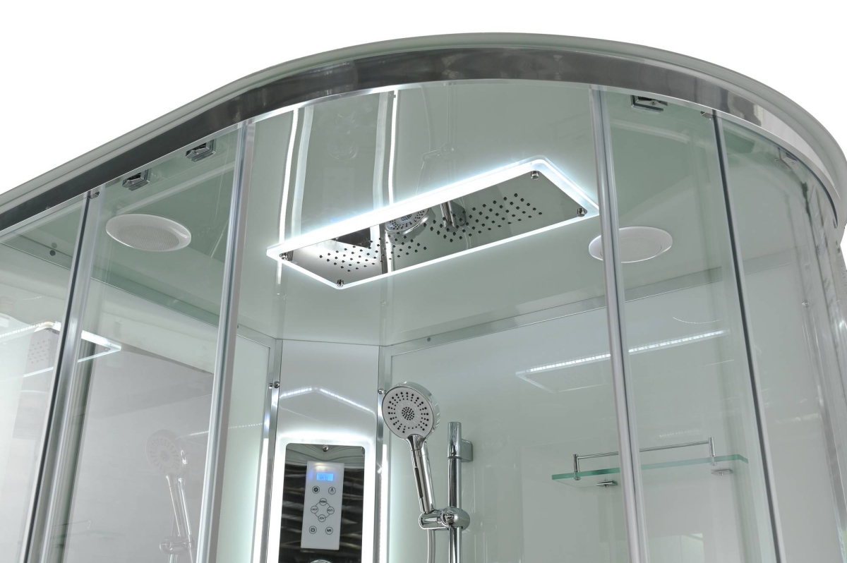 Душевая кабина AvaCan A2812LLED/A2812RLED 78233/78231, 120 x 80 см, с LED подсветкой, с крышей, поддон низкий, левая/правая, стекло прозрачное, профиль хром 