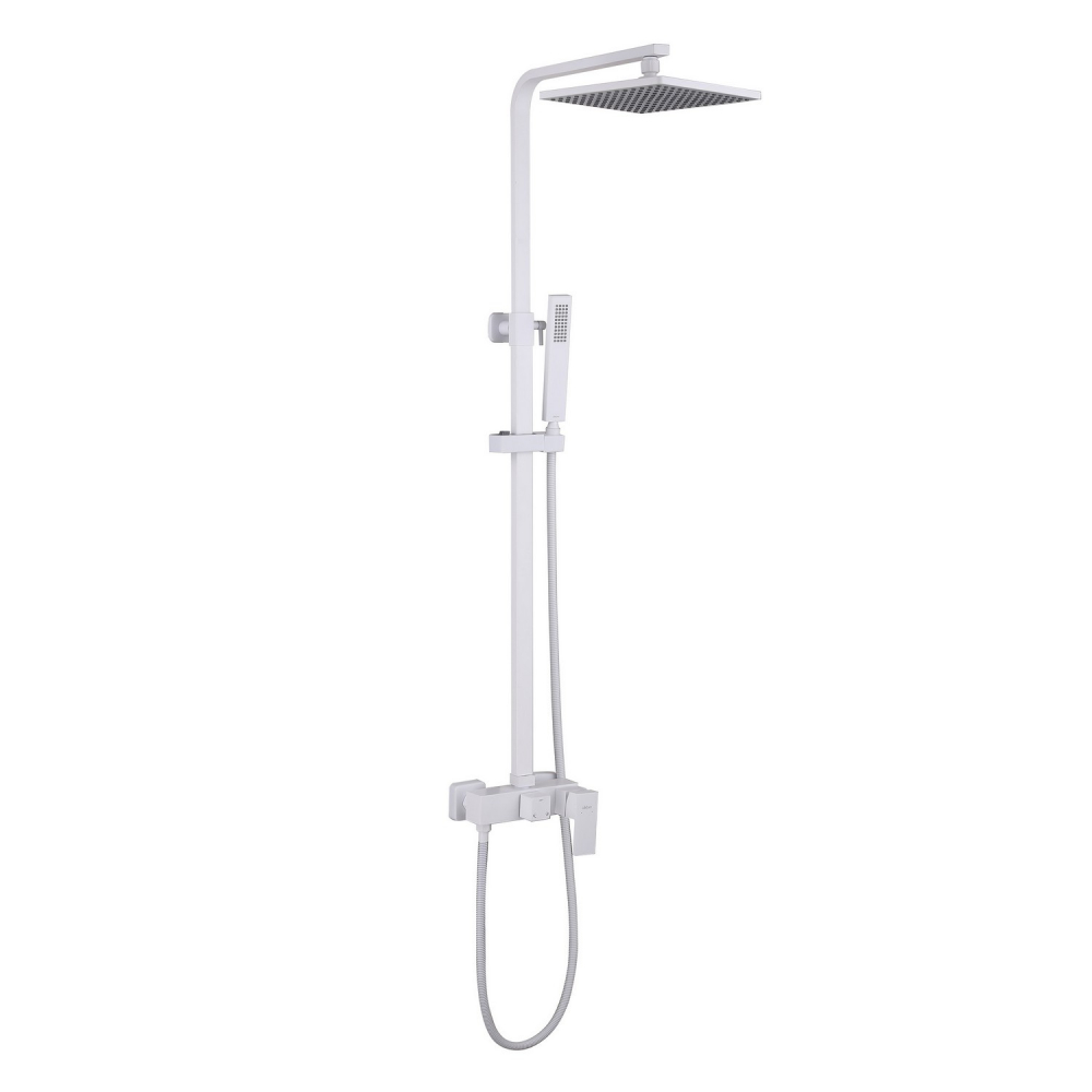 Душевая система Abber Daheim AF8220WL, белый матовый 