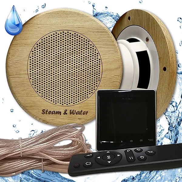 Комплект влагостойкой акустики SW 2 Black Standart Sauna (круглый) 