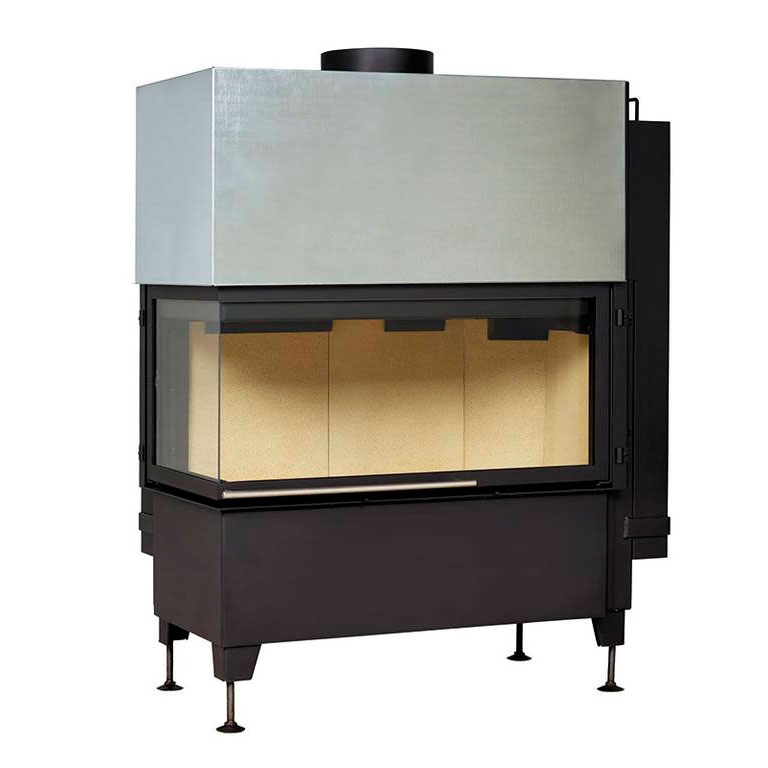 Каминная топка RADIANTE 550/20/45-89.44 H, чёрная рамка, левая (Hark) 