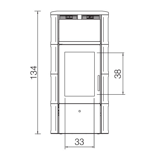 Печь FLAMMA 14 BIANCO PANNA (EdilKamin) 