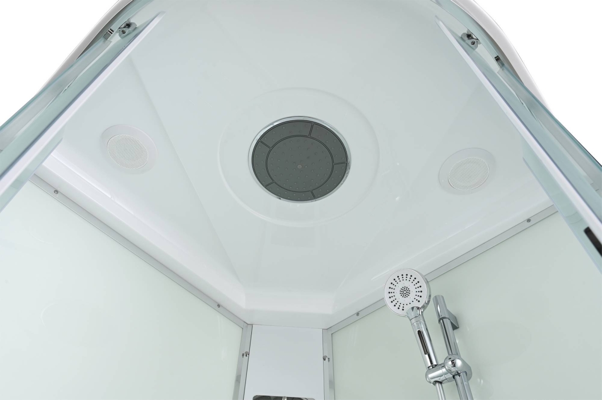 Душевая кабина AvaCan EM5011T, 78175, 110 x 110 см, с крышей, поддон высокий, стекло прозрачное, профиль хром 