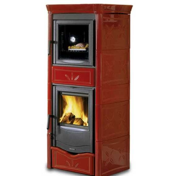 Печь La Nordica Nicoletta Forno evo Silk Vogue Ametista (бежевый с красным) 