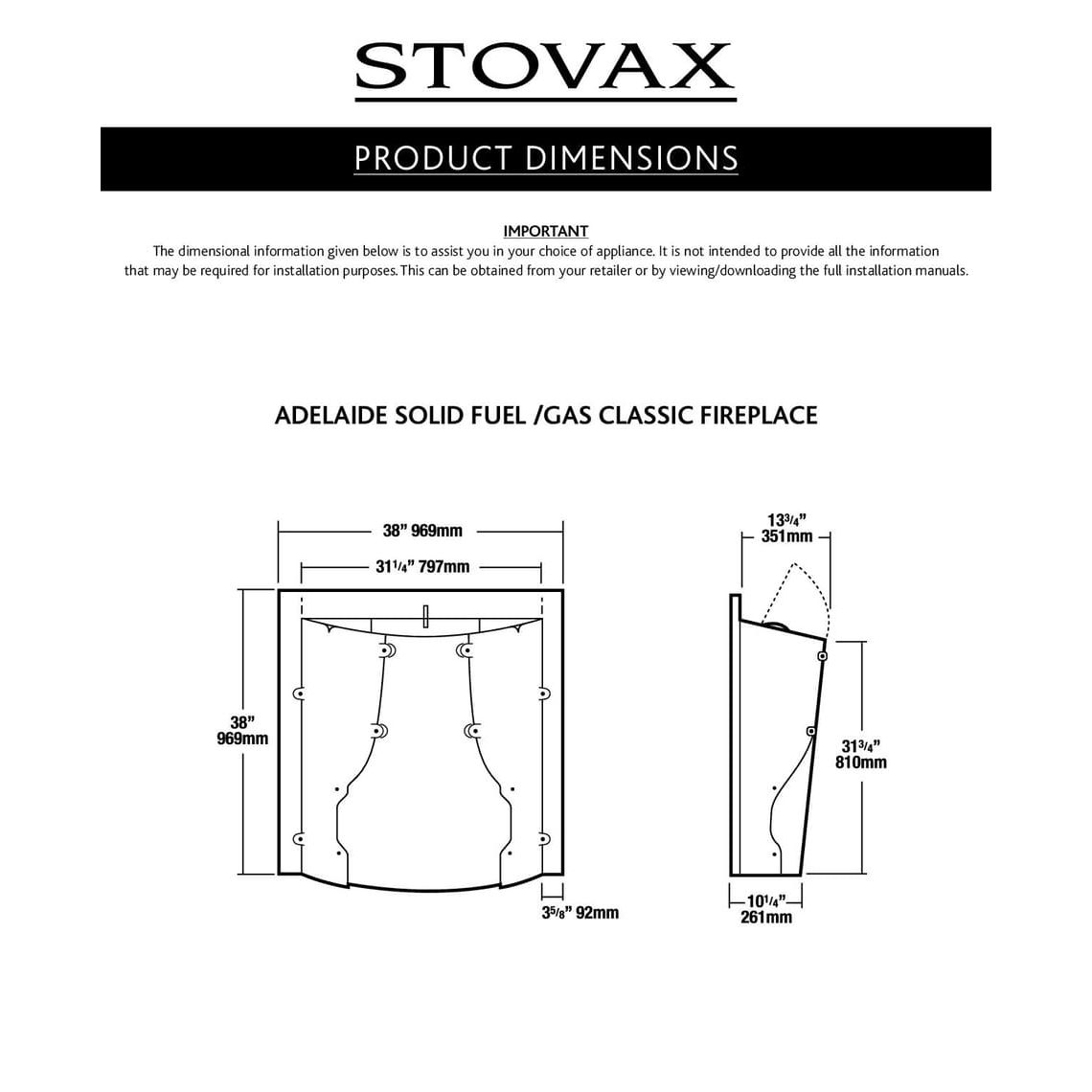 Каминная топка STOVAX Adelaide Insert 