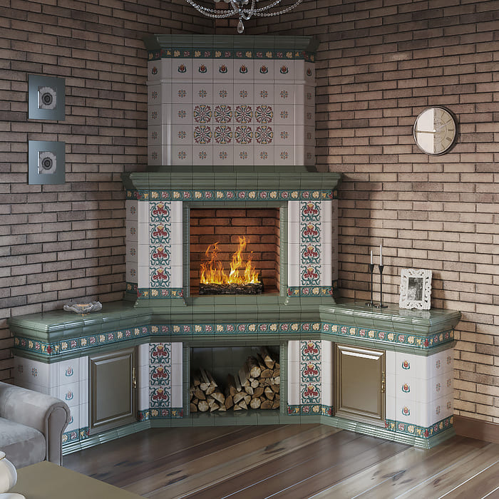 Облицовка Ceramica Арт Нуво с банкетками угловой 