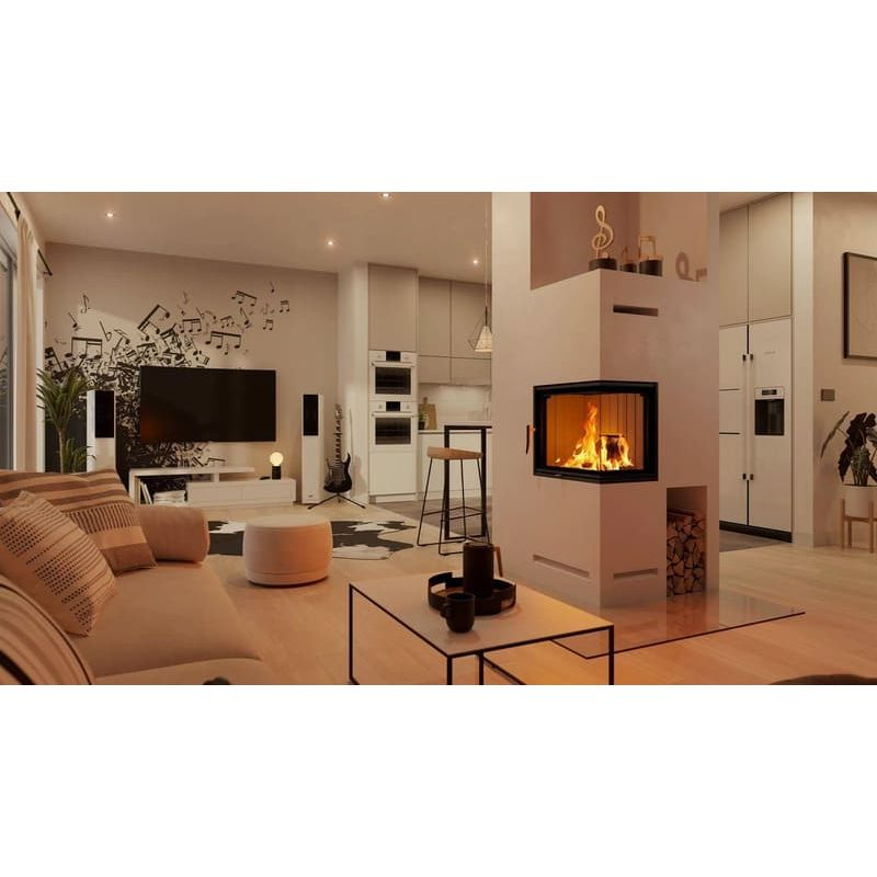Каминная топка SPARTHERM Varia 2R-55 чёрный шамот 