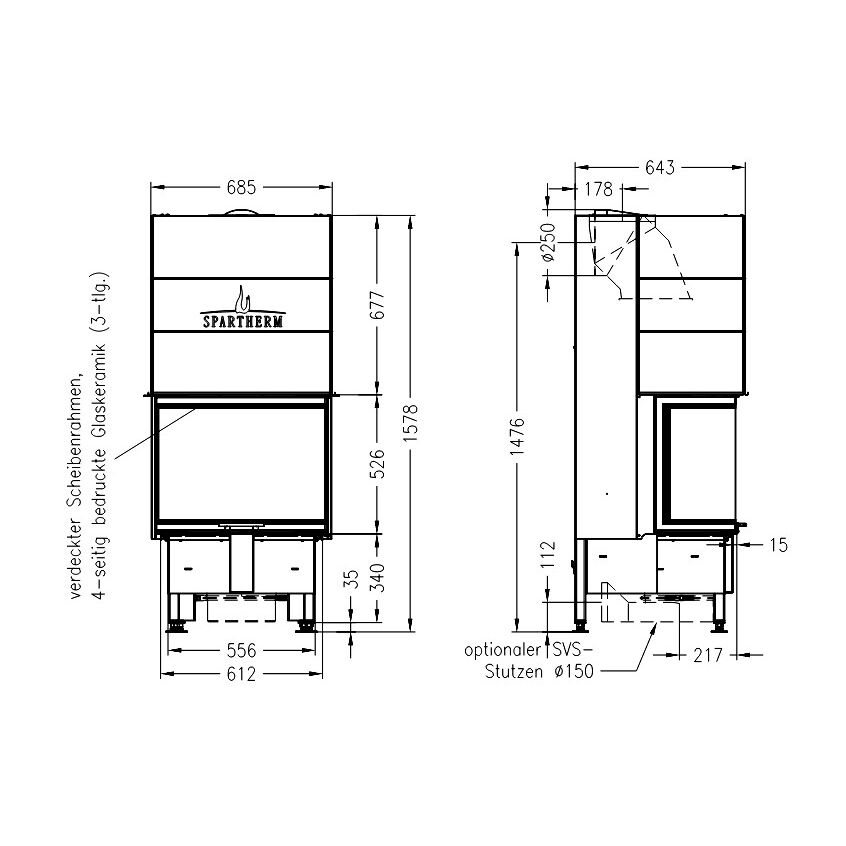Каминная топка SPARTHERM Linear 4S Varia Ch 