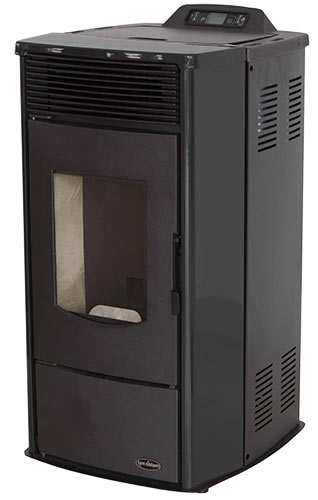 Пеллетная печь-камин Tim Sistem Rittium 7 ceramic ( 8KW) черная 