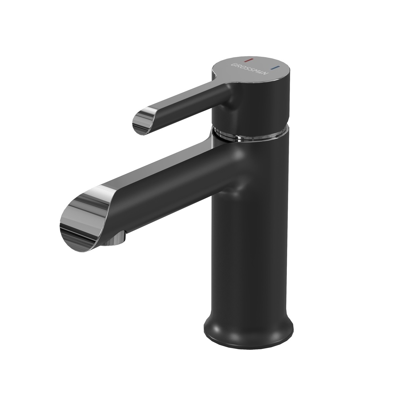 Смеситель для раковины Grossman Alba 510.K35.06.100/210 хром с черным,1 место 