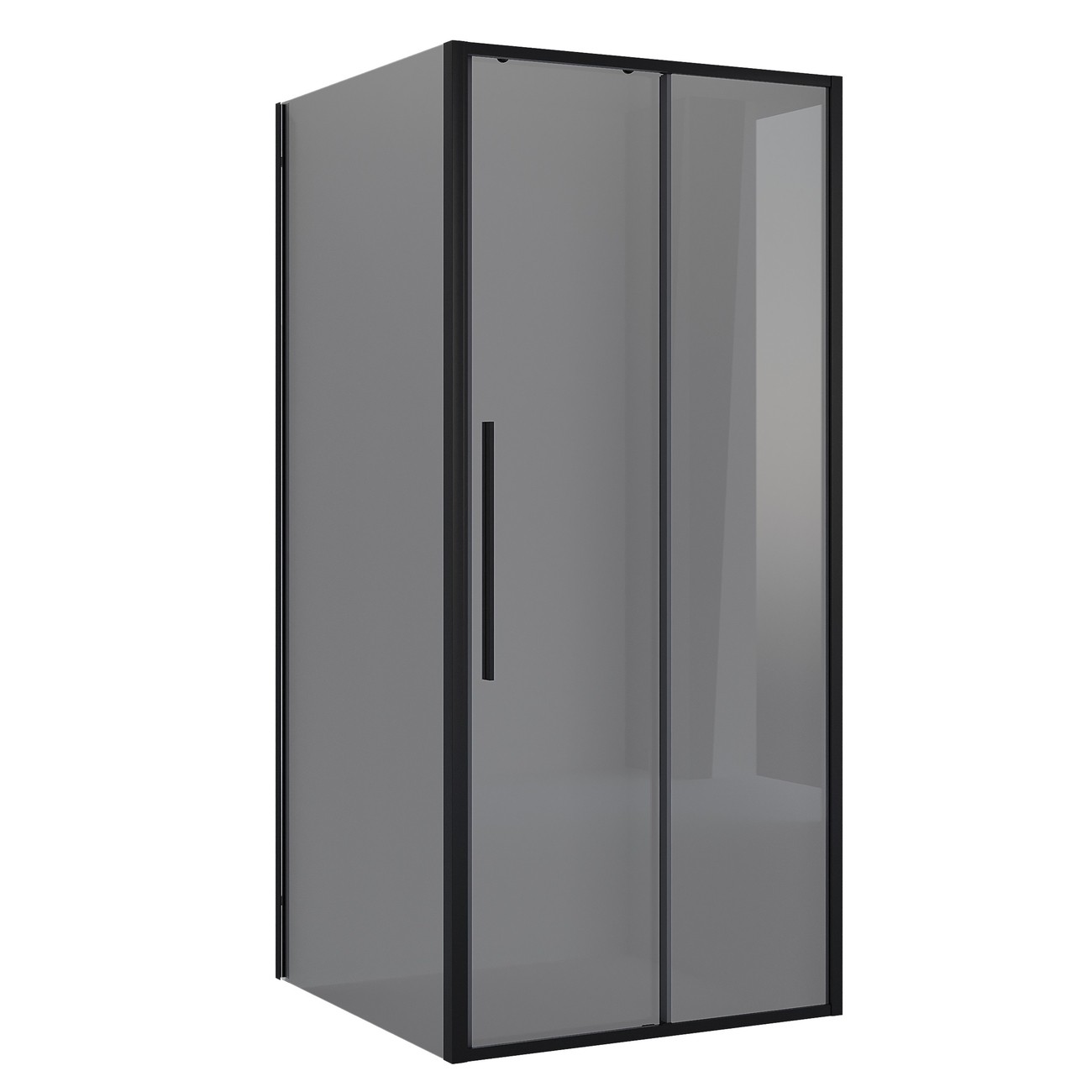 Душевое ограждение Niagara Nova NG-85-9TB-TB80-34 (90х80х195) прямоугольник,черный матовый,дверь раздвижная,стекло тонированное,2 места 