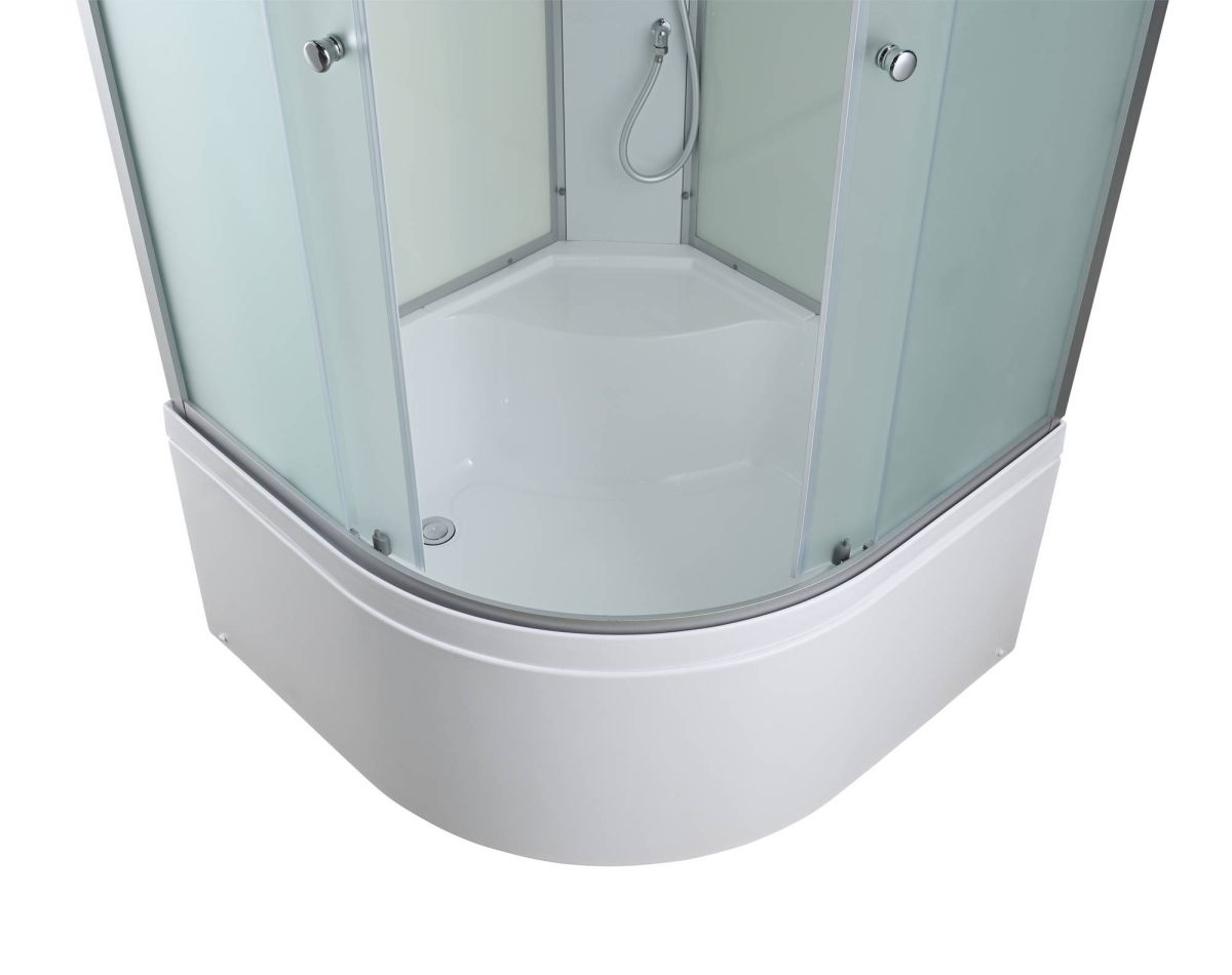 Душевая кабина AvaCan C5010 78328, 100 x 100 см, с крышей, поддон высокий, стекло матовое, профиль хром 