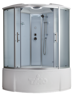 Душевой бокс Timo Standart T-6625SF, 120 x 120 см, c крышей, высокий поддон, стекла матовые, профиль хром 