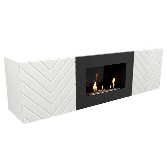 Тумба с биокамином Firelight BFP/P-1400V белый 