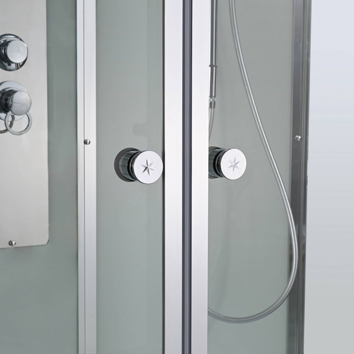 Душевой бокс AvaCan V5016 78257, 160 x 85 см, с крышей, поддон высокий, стекло прозрачное, профиль хром 