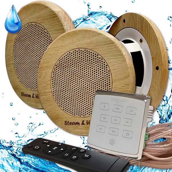 Комплект влагостойкой акустики SW 3 White Eco Sauna (круглый) 