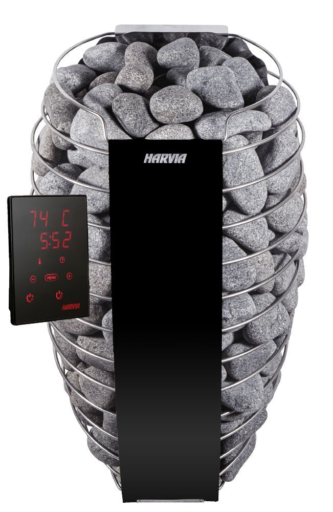 HARVIA Электрическая печь Spirit SP90XW Black с выносным пультом WiFi в комплекте, 9 кВт, артикул HSP904MXW 