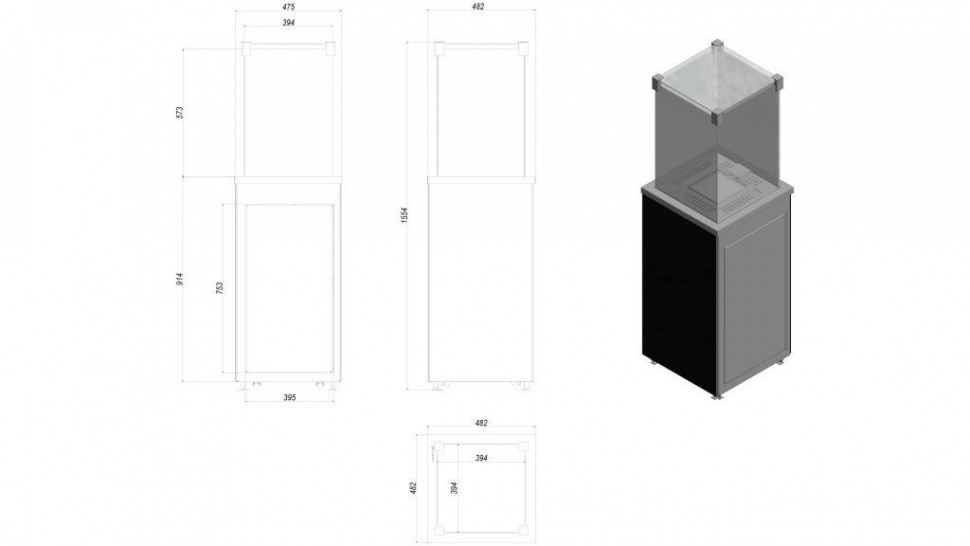 Нагреватель газовый PATIO/G31/37MBAR/CZ - черное стекло, пульт 