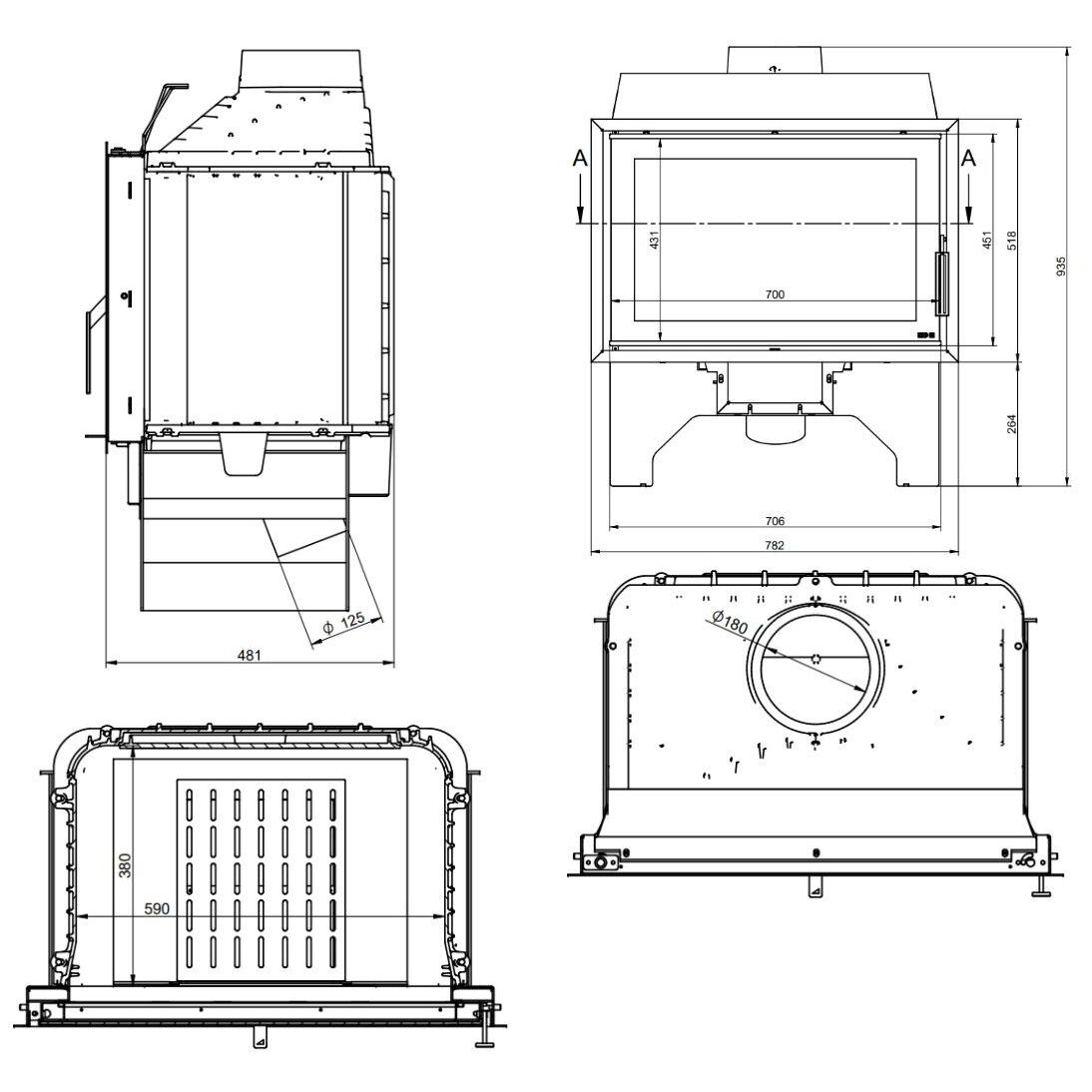 Каминная топка KFD ECO iLux 90 