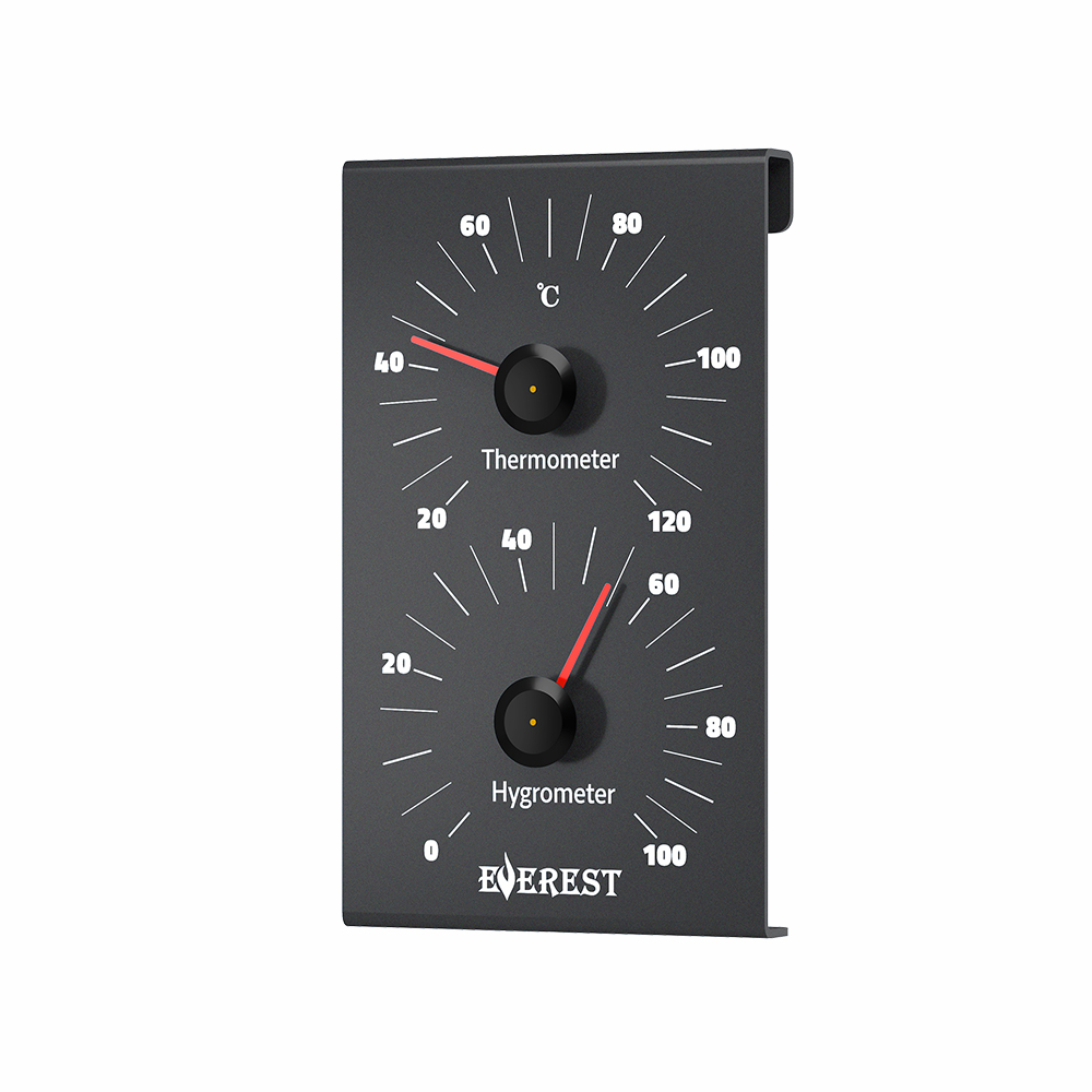 Термогигрометр EVEREST, алюминий BLACK (TG-31) 