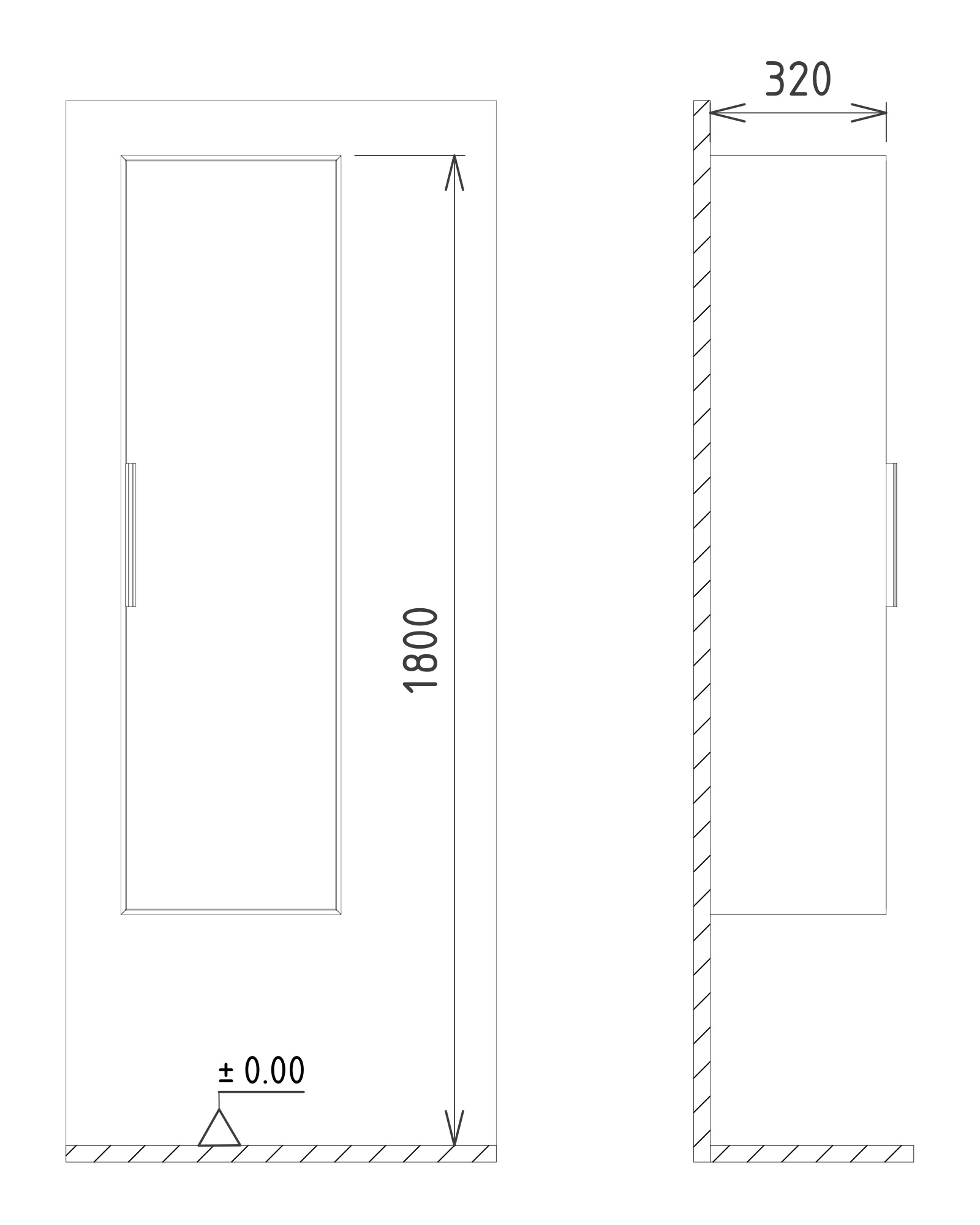 Пенал Orka Malta 3001297, 40 х 140 см, подвесной, цвет кашемировый матовый 