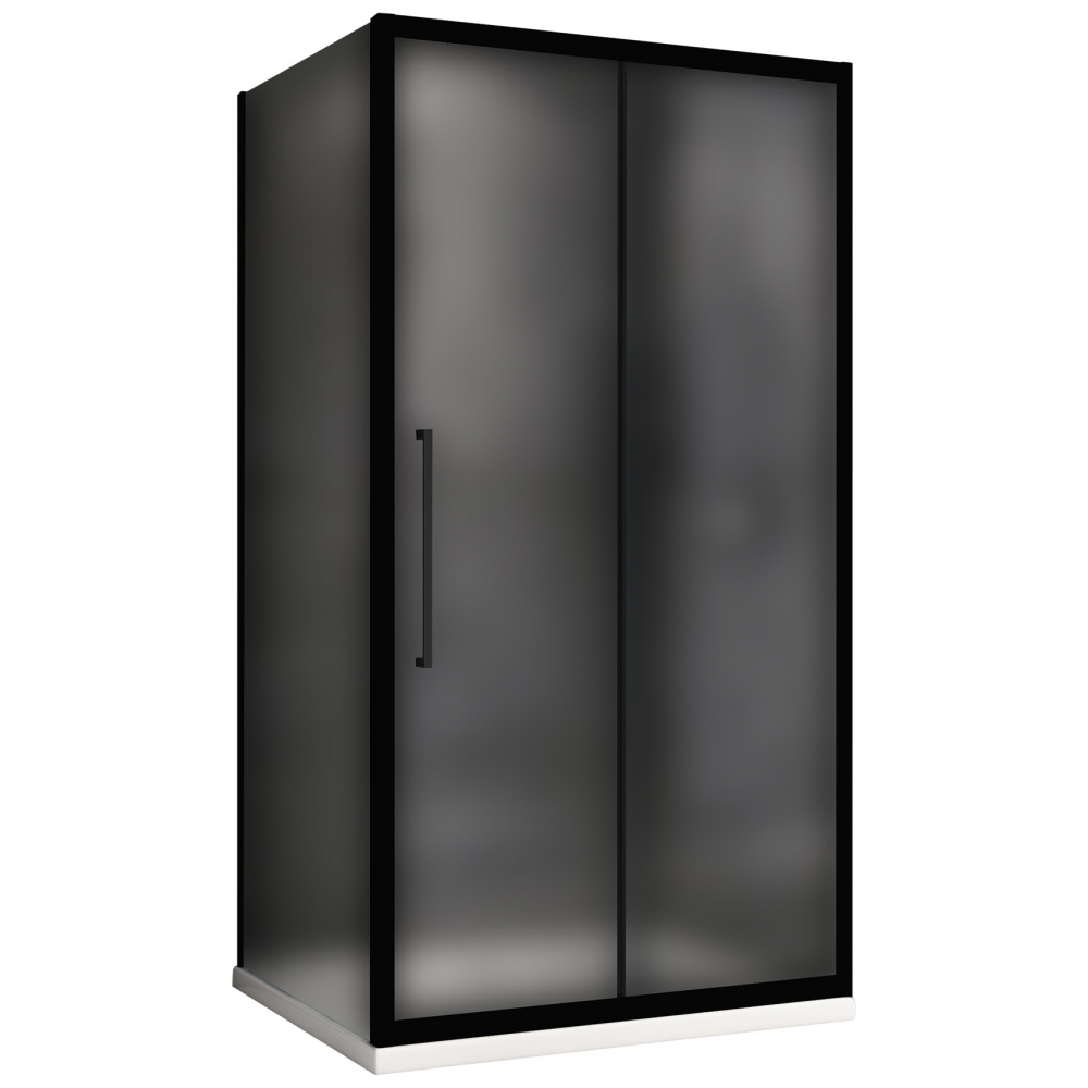 Душевой уголок Abber Schwarzer Diamant AG30160BMH-S100BM, 160 х 100 см, стекло матовое, профиль черный 