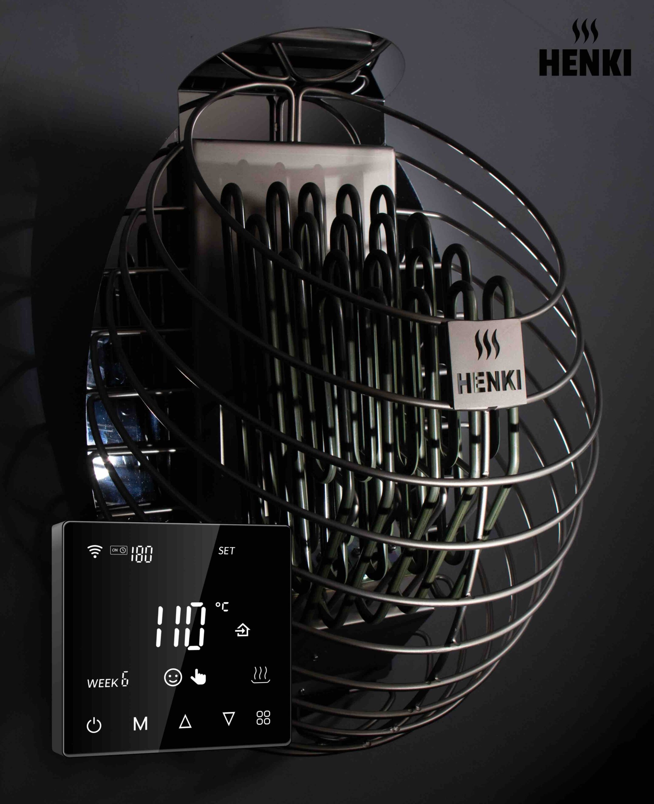 Электрическая печь Henki Nest 10 кВт, черная 