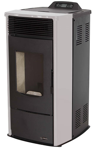 Пеллетная печь-камин Tim Sistem Rittium 7 ceramic (10KW) белая 