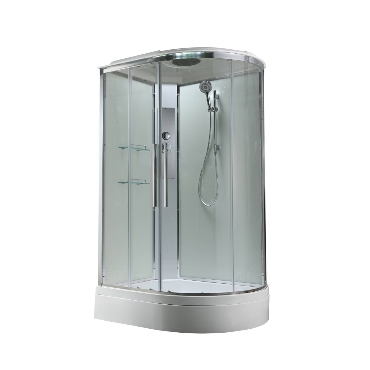 Душевая кабина AvaCan EM3812LT/EM3812RT 78139/78133, 120 x 80 см, с крышей, поддон средний, левая/правая, стекло прозрачное, профиль хром 