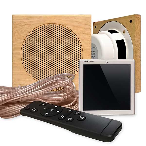 Комплект влагостойкой акустики SW 2 White Sauna Sensor (квадратная) 