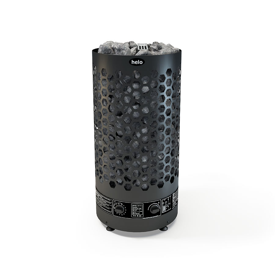 Печь для сауны Helo Ringo Black 80 STJ Helo-WT(Встроенное управление, 8 кВт, 8-13 м³, 70 кг камней) 