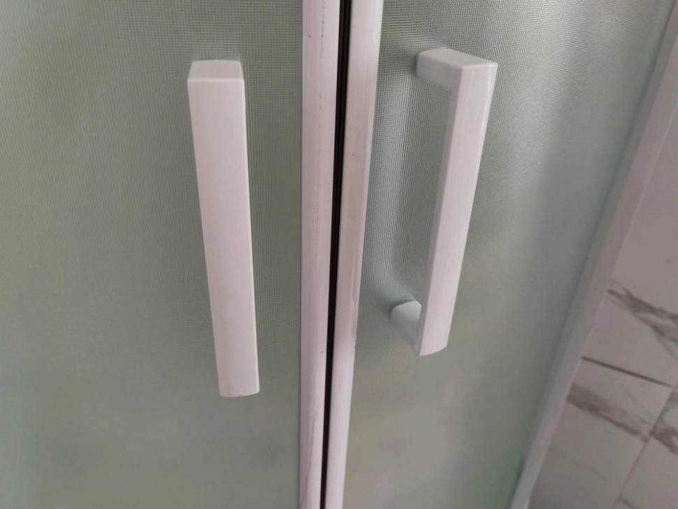 Душевая кабина Frank F400/1 М White без крыши, 100 х 100 см, средний поддон, стекла матовые, профиль белый, 20027 