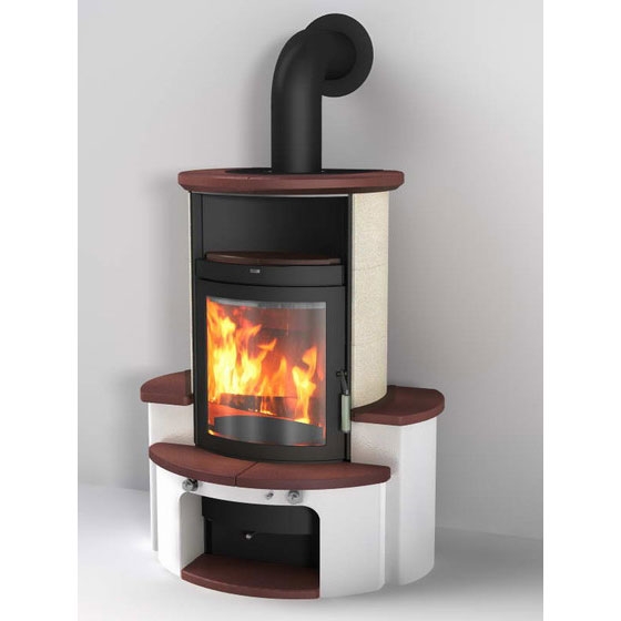 Печь 34 GT ECOplus, jola-braun/stone 245, черная рамка (Hark) 