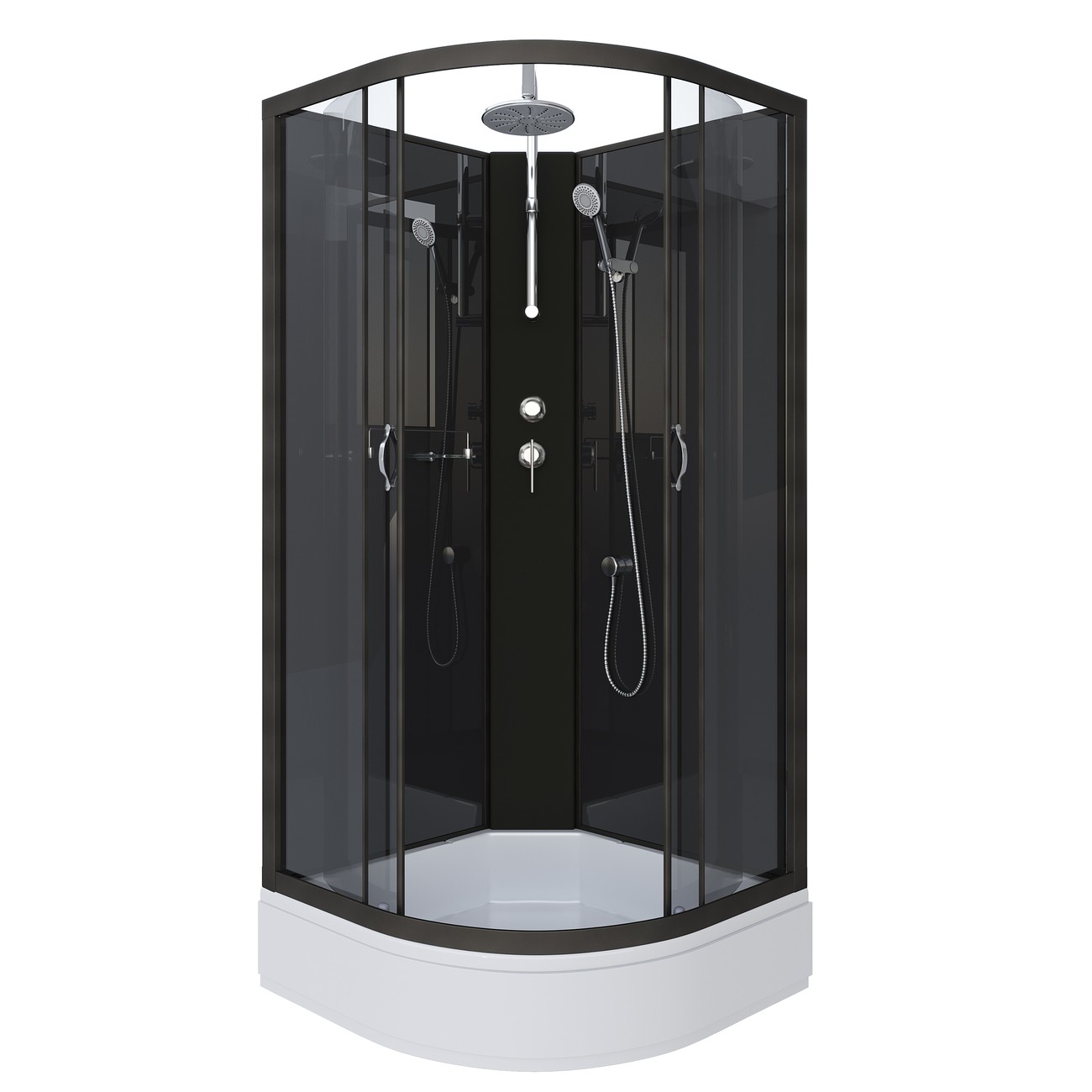 Душевая кабина Niagara Classic NG-6501-14BKT (90х90х210) средний поддон(26см),черный,стекло тонированное,4 места 