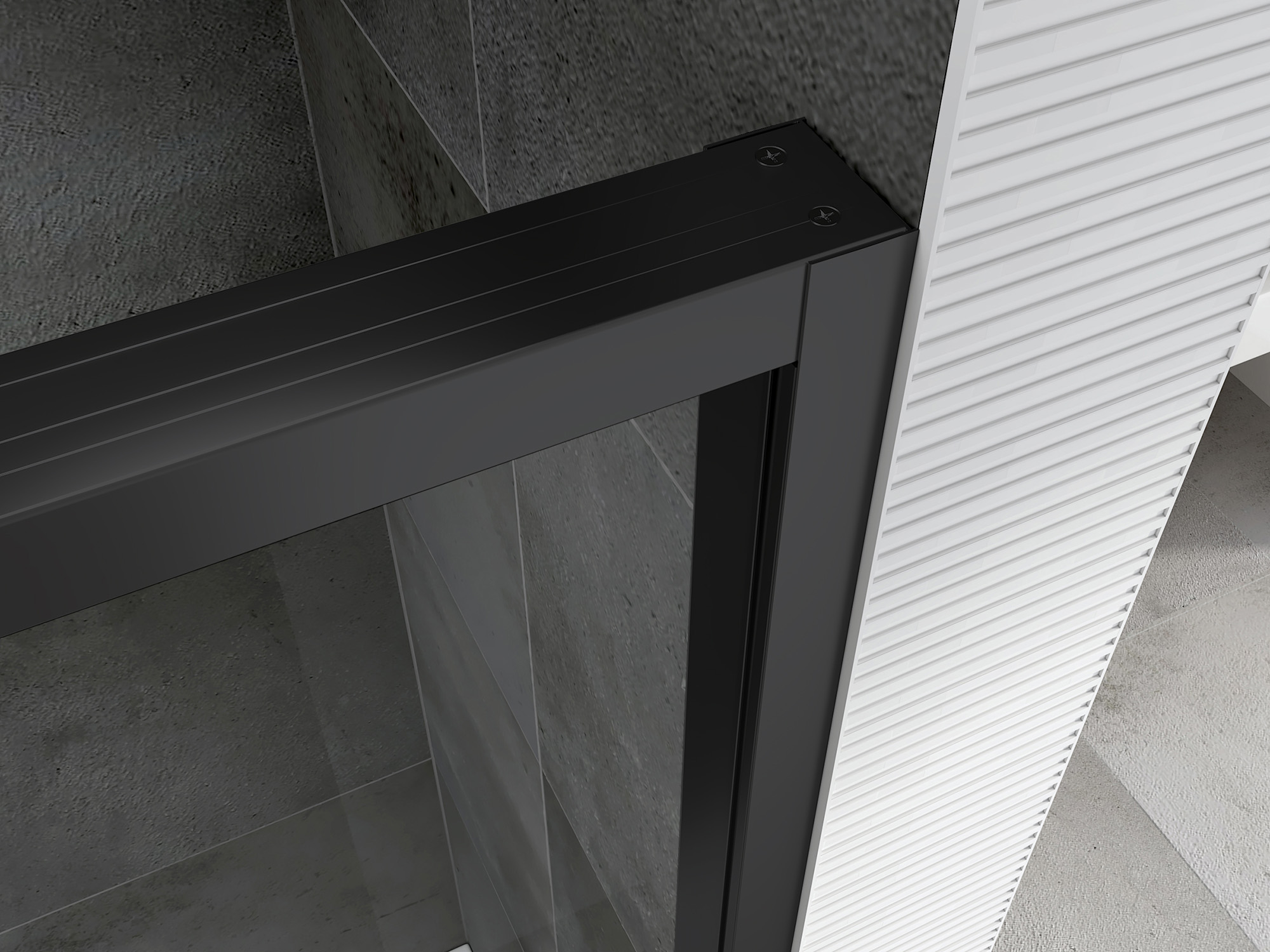 Душевой уголок Abber Komfort AG93140B-S92B, 140 х 90 см, стекло прозрачное, профиль черный 