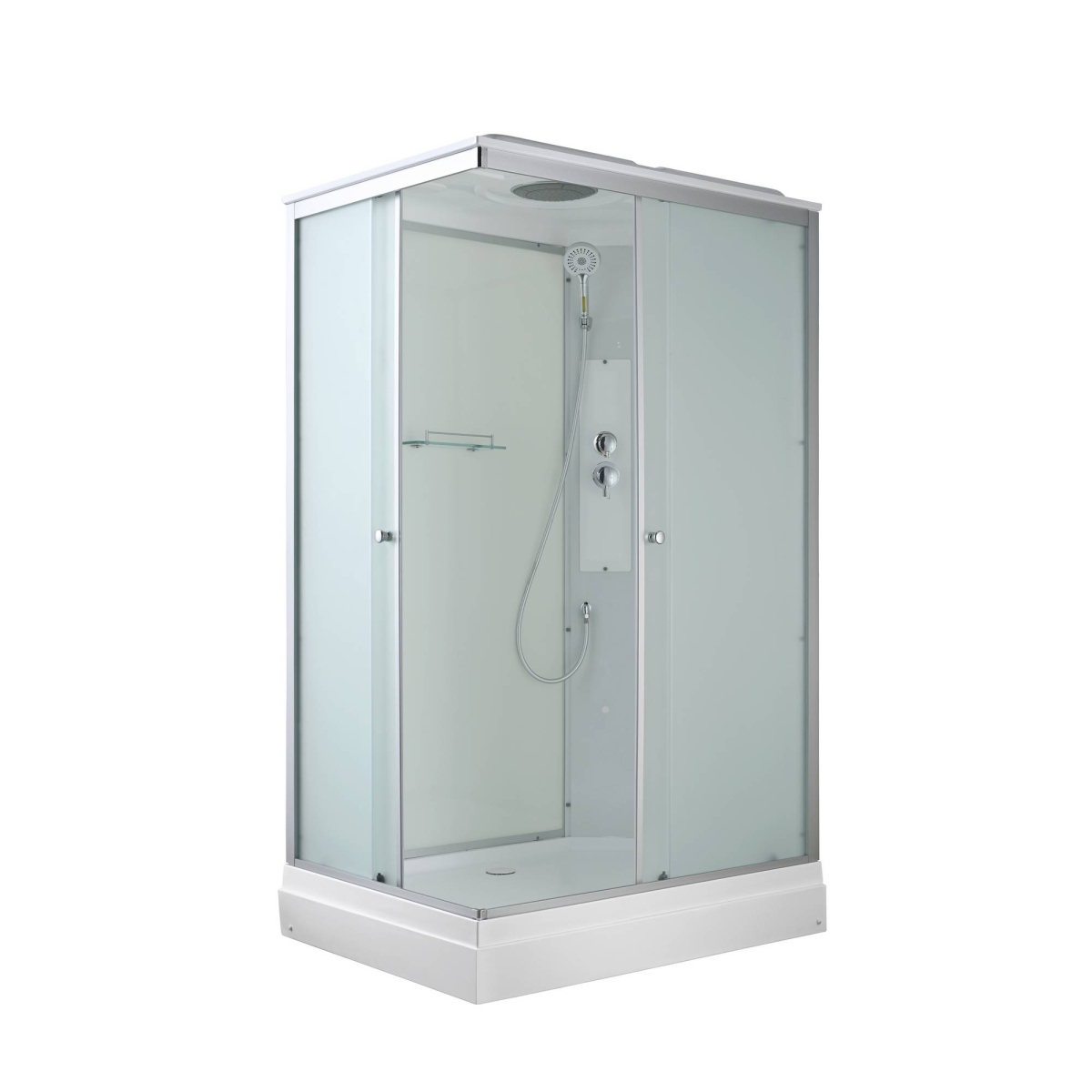 Душевая кабина Avacan CK2810 78346, 100 х 80 см, с крышей, поддон низкий, стекло матовое, профиль хром 