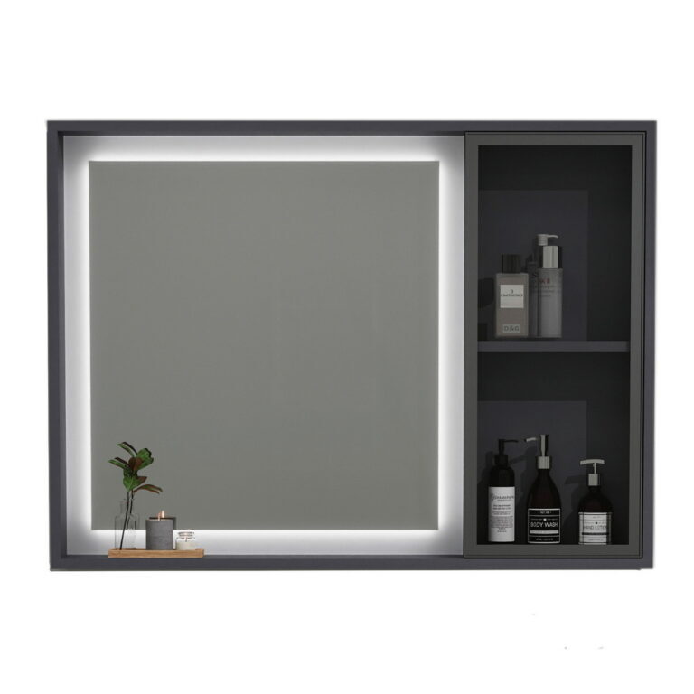 Зеркальный шкаф Black&White Universe U910.MC1000, 95 x 70 см, LED-подсветка, сенсорное включение 