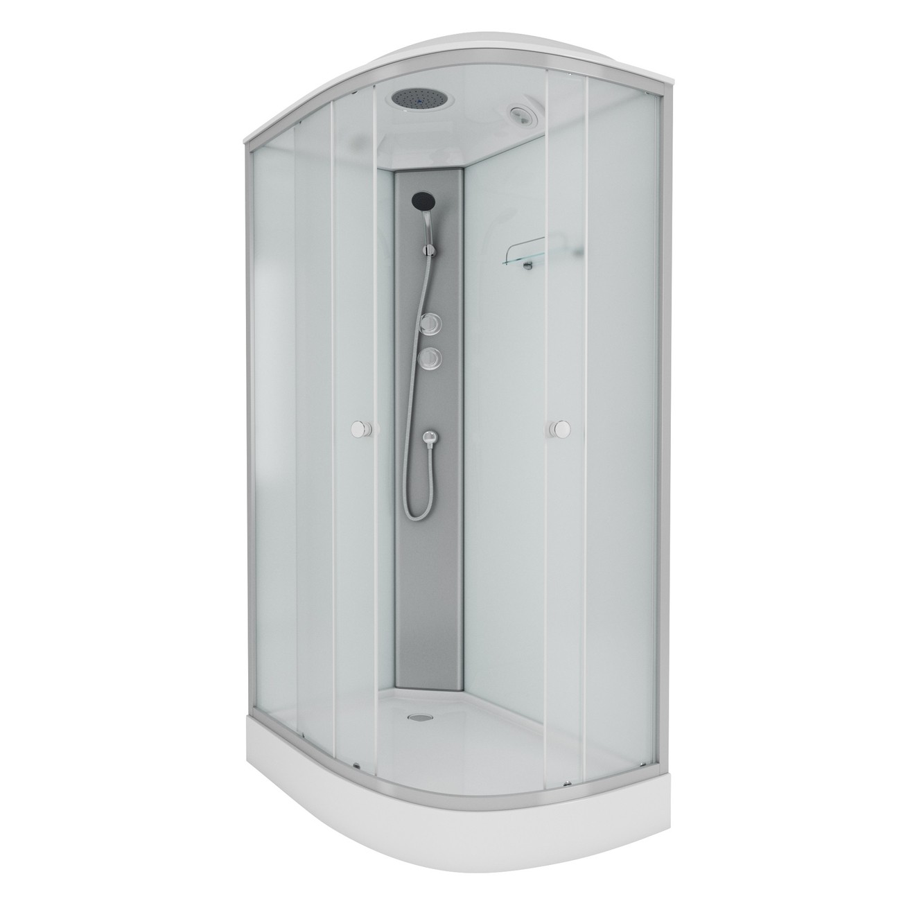 Душевая кабина Niagara Eco E120/80/13L/MT (120х80х215) низкий поддон(13см),стекло матовое,3 места 