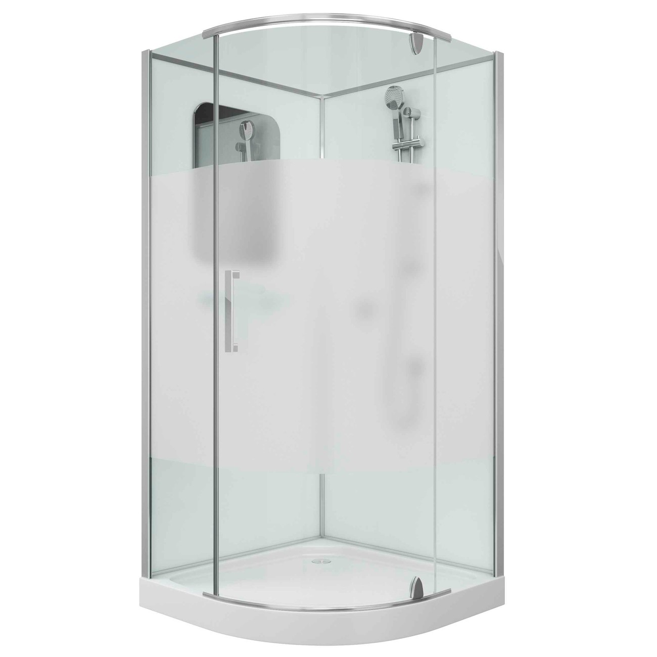Душевая кабина Grossman 90 x 90 см, четверть круга, хром, GR171 