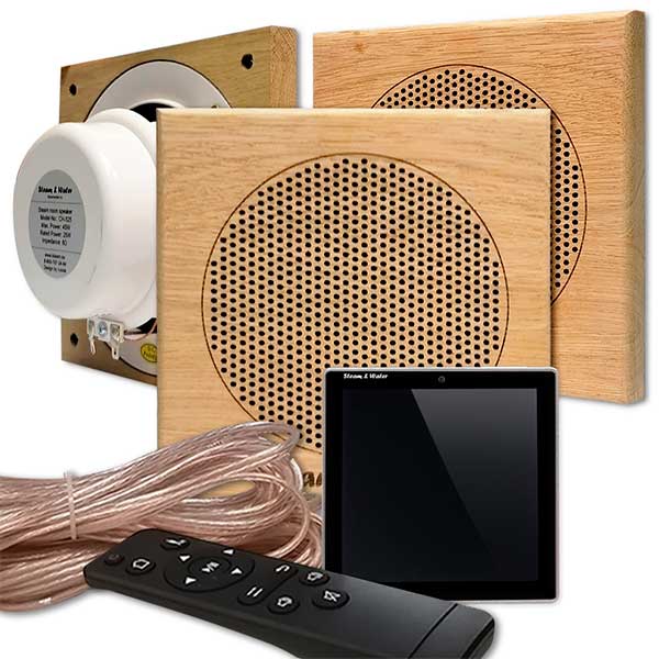 Комплект влагостойкой акустики SW 3 Black Sauna Sensor (квадратная) 