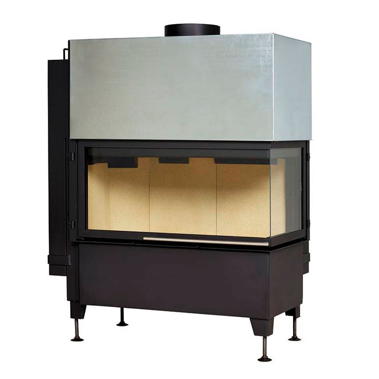 Каминная топка RADIANTE 550/20/45-89.44 H, чёрная рамка, правая (Hark) 