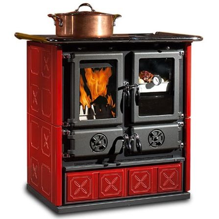 Печь La Nordica Rosetta BII- Maiolica BO (бордовый) 
