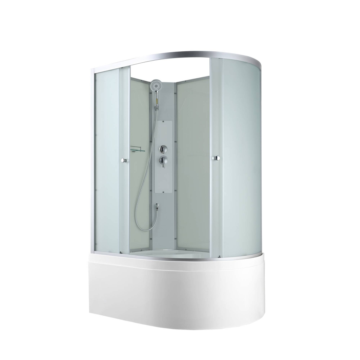Душевая кабина AvaCan C5012LN/C5012RN 78335/78332, 120 x 80 см, без крыши, поддон высокий, левая/правая, стекло матовое, профиль хром 