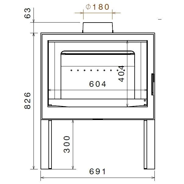 Печь LCI 7 GF Stove (Liseo Castiron) 