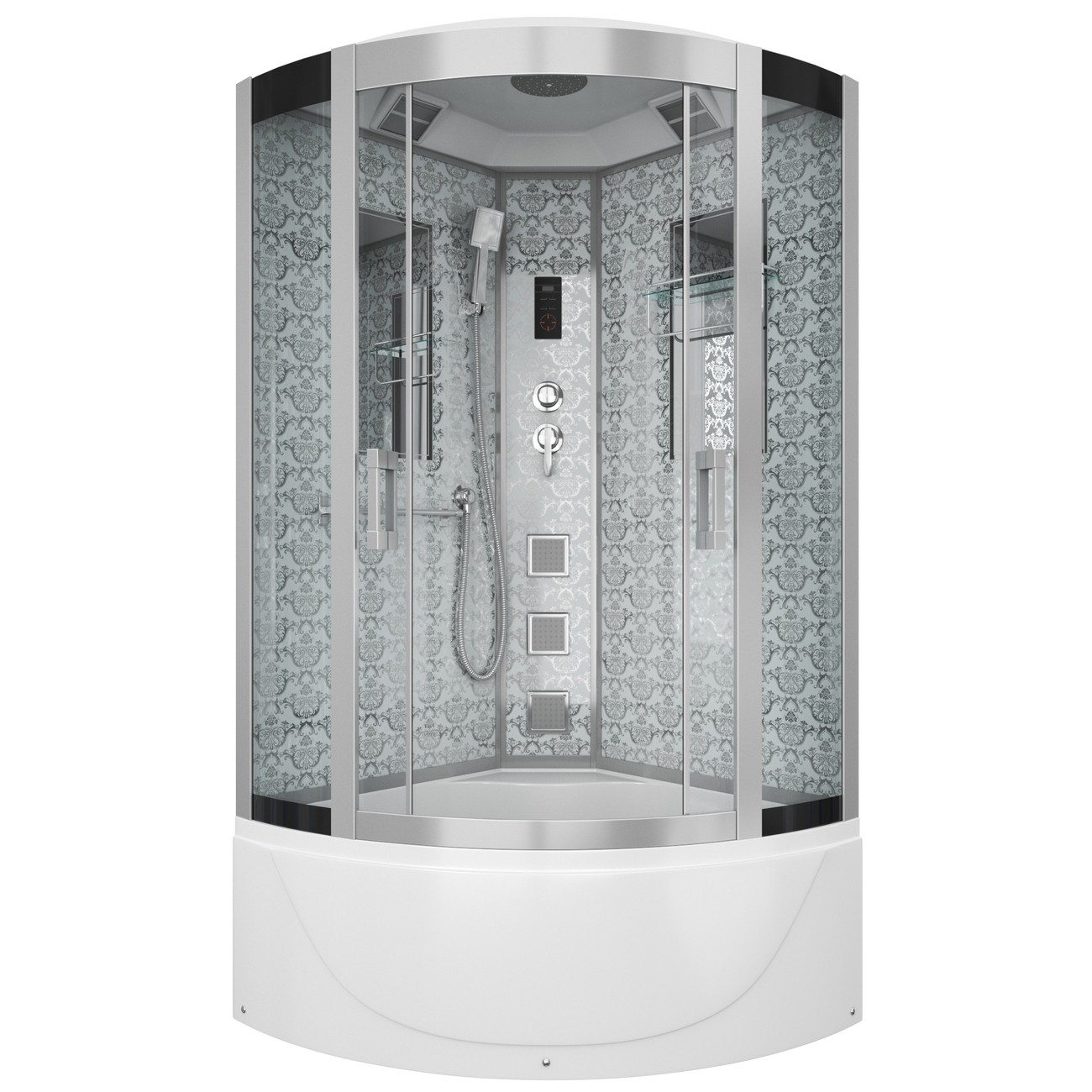 Душевая кабина Niagara 7710W, 100 x 100 см с гидромассажем, стенки белые 