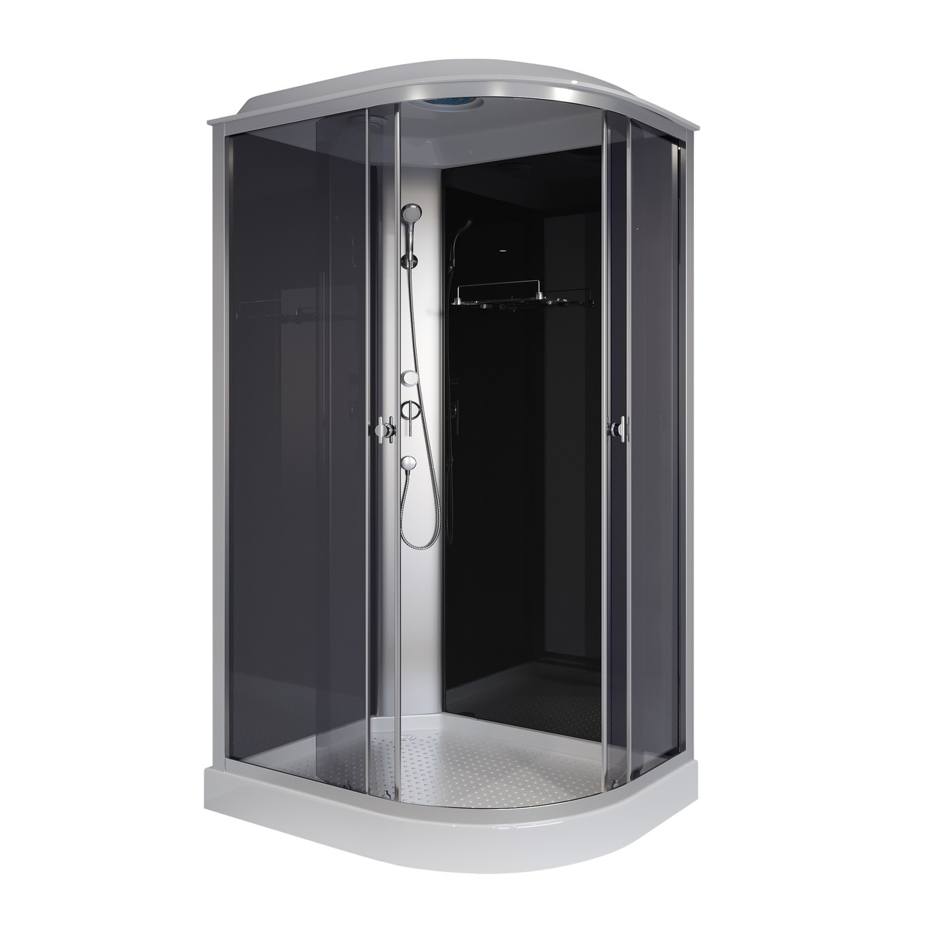 Душевая кабина Niagara Eco E120/80/13L/TN (120х80х215) низкий поддон(13см),стекло тонированное,3 места 