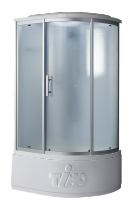Душевой бокс Timo Standart T-6610SL/T-6610SR, 110 x 85 см, c крышей, высокий поддон, стекла матовые, профиль хром, левый/правый 