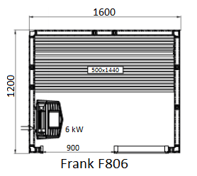 Финская сауна Frank F806 160х120x210 см липа, 806608 