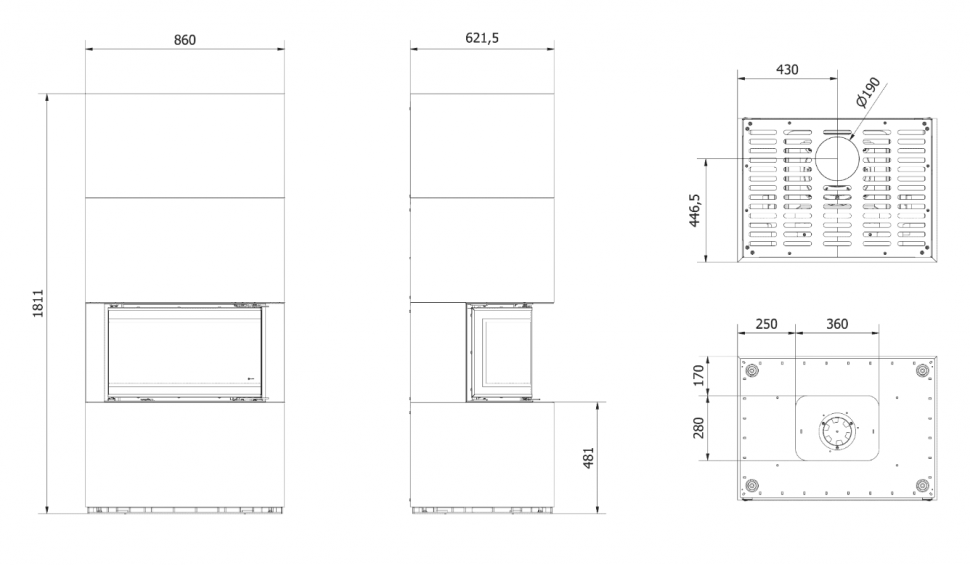 Каминокомплект  Home Easy Box Indian Black с топкой NBC 