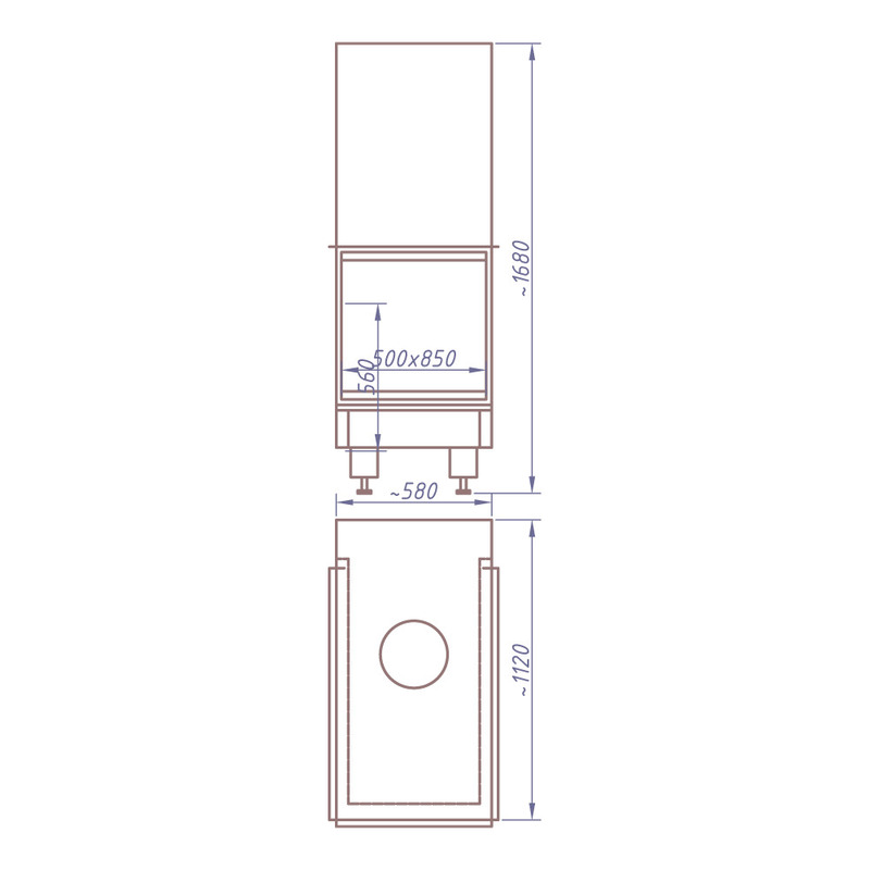 Каминная топка STAV 3VLF 850G 