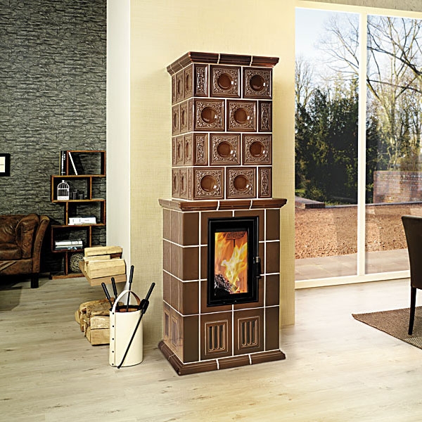 Печь Bella Rosa 15 ECOplus, цвет hellbraun, черная рамка (Hark) 